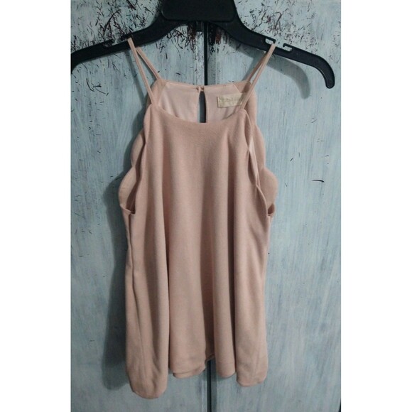 Altar'd State Scalloped Sleeveless Top Sm Blush Boho Feminine Cottagecore - Picture 1 of 11